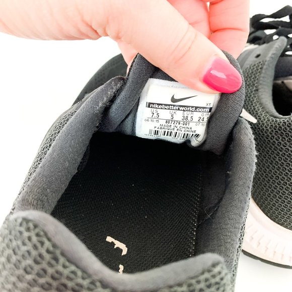 Nike zoom winflo 2 black sneakers women's 7.5 - Picture 6 of 8